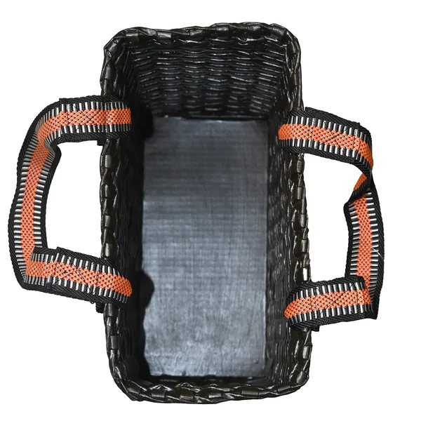 Sonas_Creation_PAPERUS_Re-usable_SMALL_Dark_Brown_Carry_Bag_|_Shopping_Bag_|_Handbag_|_Tiffin_Basket_|_Lunch_Bag,_Eco-friendly_Handmade_of_Paper_Ropes_11_In_Tall_10_In_Length_5_In_Wide_Base