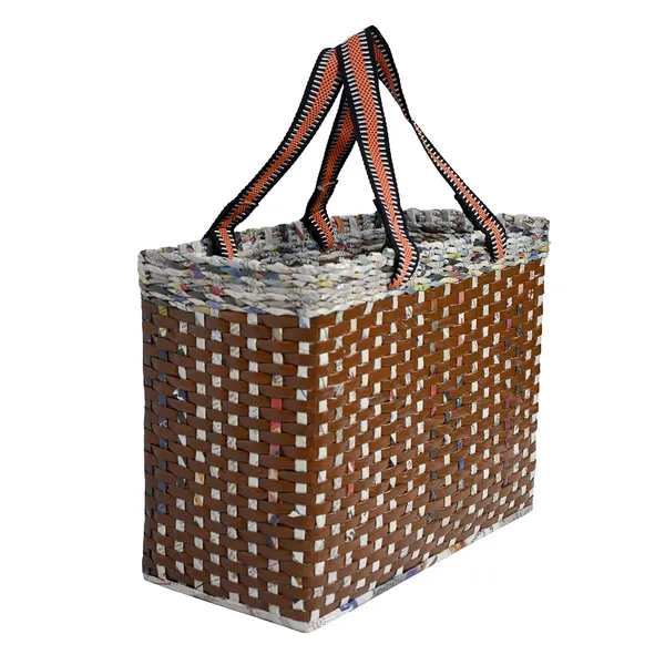 _Paperus,_Large,_Lunch_Bag,_Picnic_Basket,_Carry_Bag,_Handbag,_Tiffin_Basket_for_Office,_Rectangular,_Eco-Friendly,_Handmade,_of_Paper_Ropes,_in_Inch_11_H,_14_L,_7_Wide_Base_Brown