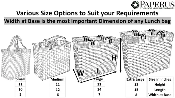 _Paperus,_Extra_Large,_XL,_Black_Check,_Lunch_Bag,_Tiffin_Basket,_Big_Picnic_Basket,_Travel_Bag,_Handbag,_Eco-Friendly,_Handmade_of_Paper_Ropes,_in_Inch_Height_12,_Length_15,_Width_8