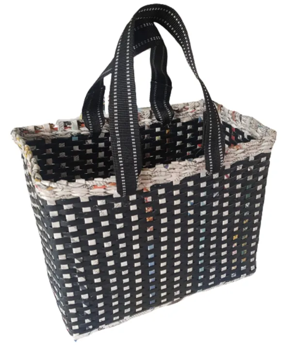 _Paperus,_Large,_Lunch_Bag,_Picnic_Basket,_Carry_Bag,_Handbag,_Tiffin_Basket_for_Office,_Rectangular,_Eco-Friendly,_Handmade,_of_Paper_Ropes,_in_Inch_11_H,_14_L,_7_Wide_Base_Black