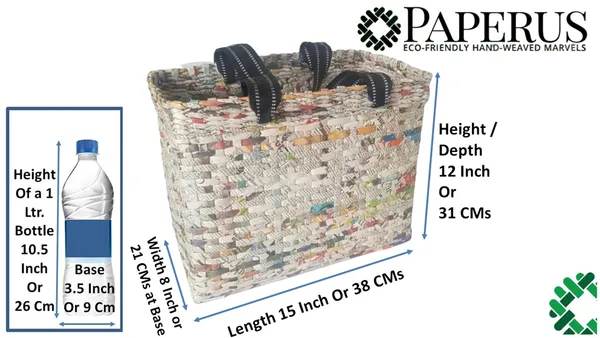 _Paperus,_Extra_Large,_XL,_Natural,_Lunch_Bag,_Tiffin_Basket,_Big_Picnic_Basket,_Travel_Bag,_Handbag,_Eco-Friendly,_Handmade_of_Paper_Ropes,_in_Inch_Height_12,_Length_15,_Breadth_8