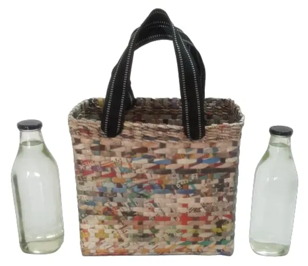 _Paperus,_Medium,_Natural_Lunch_Bag,_Tiffin_Basket_for_Office,_Handbag,_Carry_Bag,_Travel_Bag,_Eco-Friendly,_Handmade,_of_Paper_Ropes,_in_Inches_11_Height,_12_Length_&_6_Wide_Base