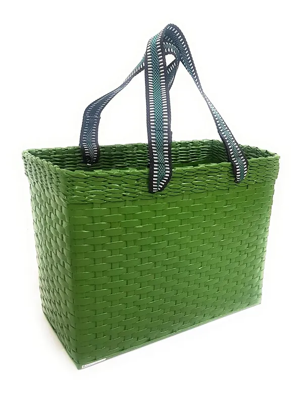 Sonas_Creation,_Green,_Large,_Lunch_Bag,_Picnic_Basket,_Handmade,_of_Paper_Ropes