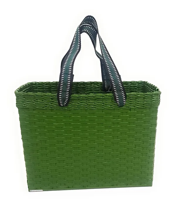 Sonas_Creation,_Green,_Large,_Lunch_Bag,_Picnic_Basket,_Handmade,_of_Paper_Ropes