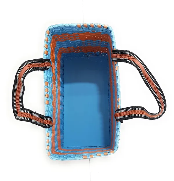 Sonas_Creation_Paperus,_Large,_Sky_Blue_&_Orange,_Lunch_Bag_for_Office,_Tiffin_Basket,_Picnic_Basket,_Carry_Bag,_Eco-Friendly,_Handmade,_of_Paper_Ropes_Ht._11,_LTH_14,_B_7_inch