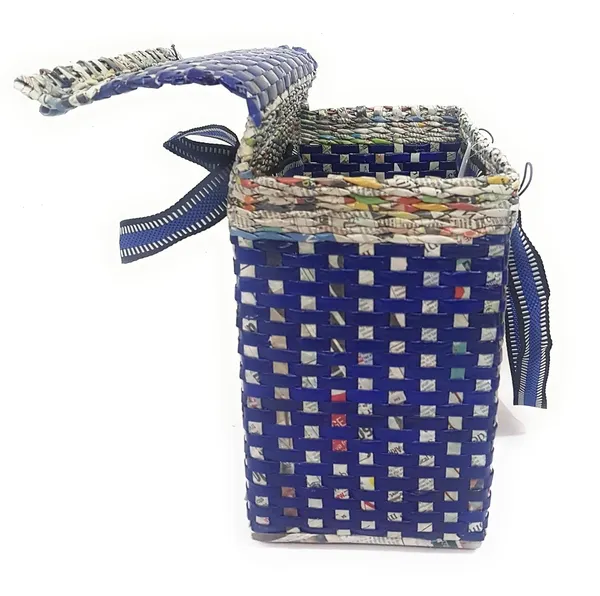 Sonas_Creation_Paperus,_Large_Lunch_Bag_with_Lid,_Picnic_Basket_with_Cover,_Tiffin_Basket_for_Office,_Travel_Bag,_Eco-Friendly,_Handmade_Size_in_Inches_Height_11_Length_14_Base_7_(Blue)