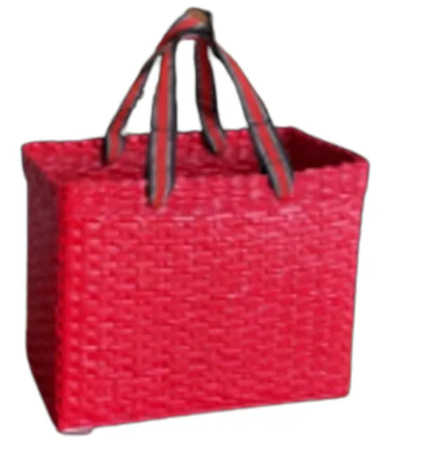 Sonas_Creation_Paperus,_Extra_Large,_XL,_Red,_Lunch_Bag,_Tiffin_Basket,_Big_Picnic_Basket,_Travel_Bag,_Handbag,_Eco-Friendly,_Handmade_of_Paper_Ropes,_in_Inch_Height_12,_Length_15,_Breadth_8