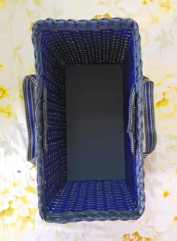 Sonas_Creation_Paperus,_Extra_Large,_XL,_Blue_Grey,_Lunch_Bag,_Tiffin_Basket,_Big_Picnic_Basket,_Travel_Bag,_Handbag,_Eco-Friendly,_Handmade_of_Paper_Ropes,_in_Inch_Height_12,_Length_15,_Width_8