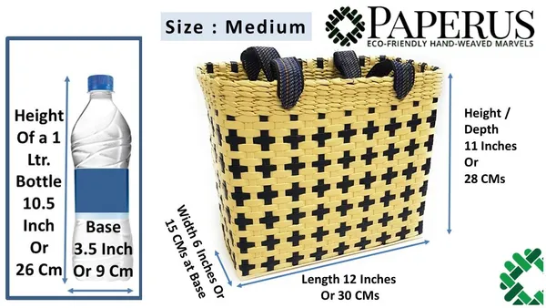Sonas_Creation_Paperus,_Medium_Size,_Lunch_Bag,_Tiffin_Basket_for_Office,_Food_Basket,_with_Double_Top_Handles,_Eco-friendly,_Handmade_of_Paper_Ropes,_Ht._11,_Lnth_12,_6-Inch-Wide_Base_(Beige)