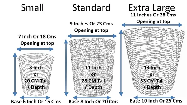 Paperus,_Set_of_Big_&_Small_Dustbin_for_Home,_Waste_Basket_11_&_8_Inch_Tall