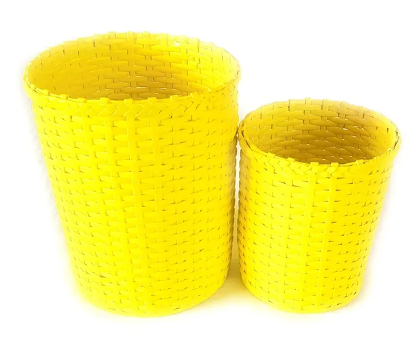 Paperus,_Set_of_Big_&_Small_Dustbin_for_Home,_Waste_Basket_11_&_8_Inch_Tall