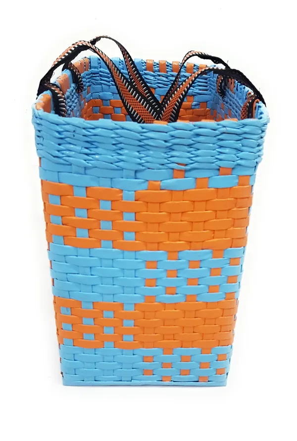 Sonas_Creation_Paperus,_Large,_Sky_Blue_&_Orange,_Lunch_Bag_for_Office,_Tiffin_Basket,_Picnic_Basket,_Carry_Bag,_Eco-Friendly,_Handmade,_of_Paper_Ropes_Ht._11,_LTH_14,_B_7_inch