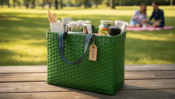 Sonas_Creation,_Green,_Large,_Lunch_Bag,_Picnic_Basket,_Handmade,_of_Paper_Ropes