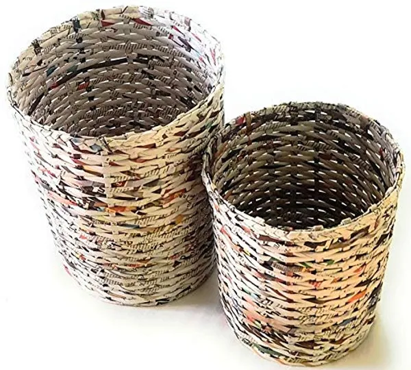 Sonas_Creation_Set_of_Big_&_Small_Dustbin_for_Home_Bedroom_11_&_8_Inch_Tall