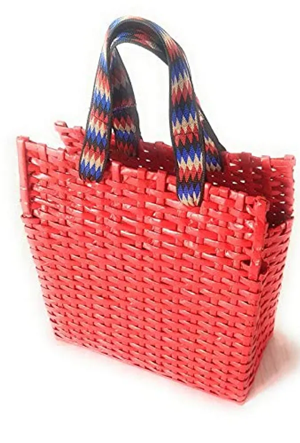 Sonas_Creation_Large_Red_Satchel/Ladies_Purse/Tote_(Eco_Friendly_&_Handmade)