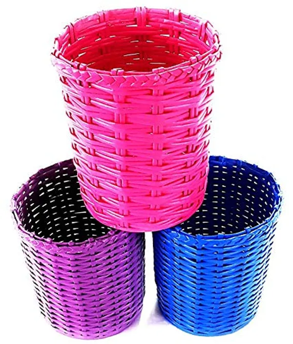 Sonas_Creation,_3_Small_Dustbins,_Waste_Baskets,_8_Inch_Tall,_5_Ltr.