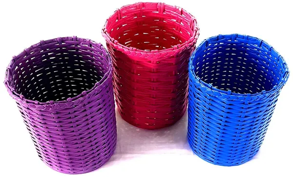 Sonas_Creation,_3_Small_Dustbins,_Waste_Baskets,_8_Inch_Tall,_5_Ltr.