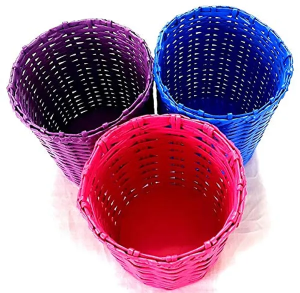 Sonas_Creation,_3_Small_Dustbins,_Waste_Baskets,_8_Inch_Tall,_5_Ltr.