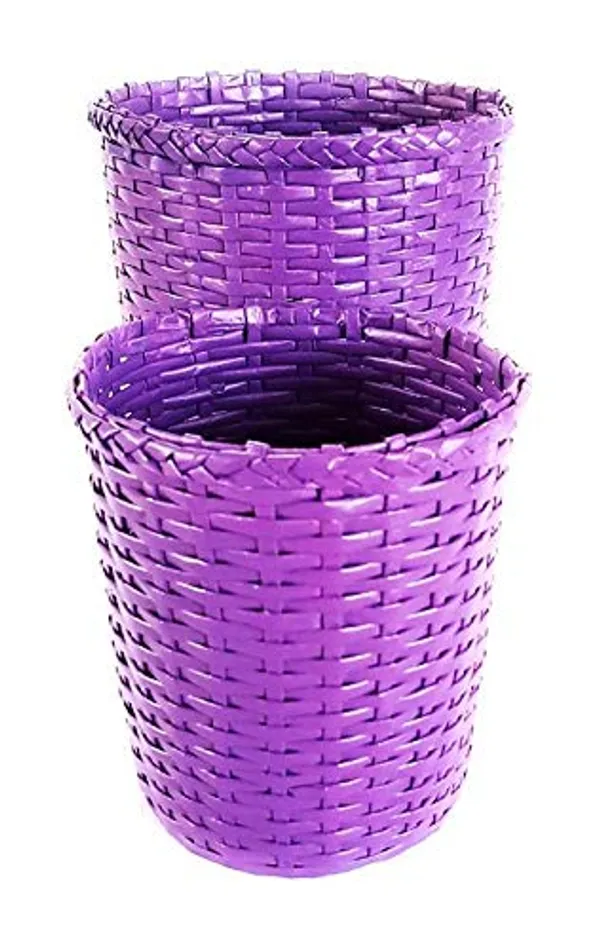 Sonas_Creation_Set_of_Big_&_Small_Dustbin_for_Home_Bedroom_11_&_8_Inch_Tall