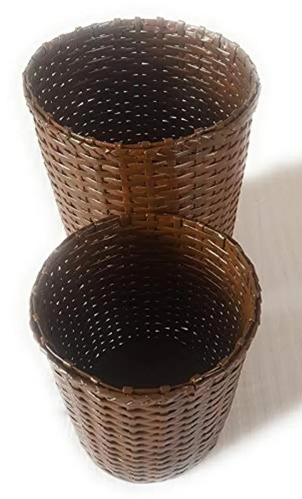 Sonas_Creation,_Set_of_2_Dustbins_for_Home,_Large_&_Small,_11_&_8_Inch_Tall