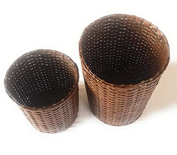 Sonas_Creation,_Set_of_2_Dustbins_for_Home,_Large_&_Small,_11_&_8_Inch_Tall