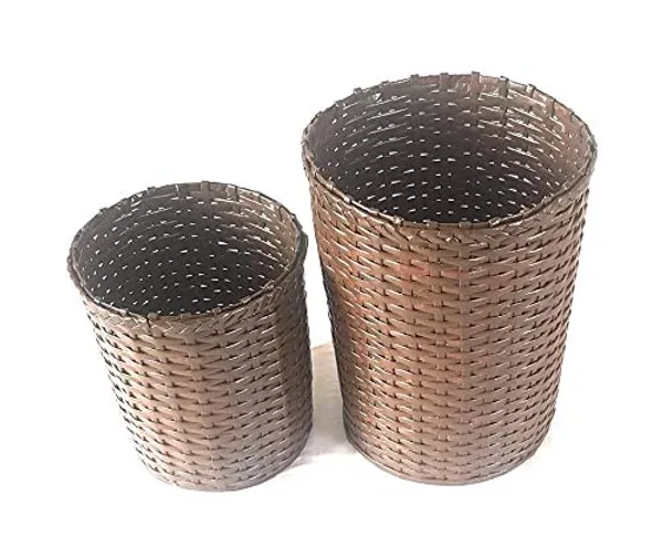Sonas_Creation,_Set_of_2_Dustbins_for_Home,_Large_&_Small,_11_&_8_Inch_Tall