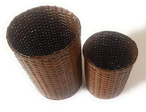 Sonas_Creation,_Set_of_2_Dustbins_for_Home,_Large_&_Small,_11_&_8_Inch_Tall