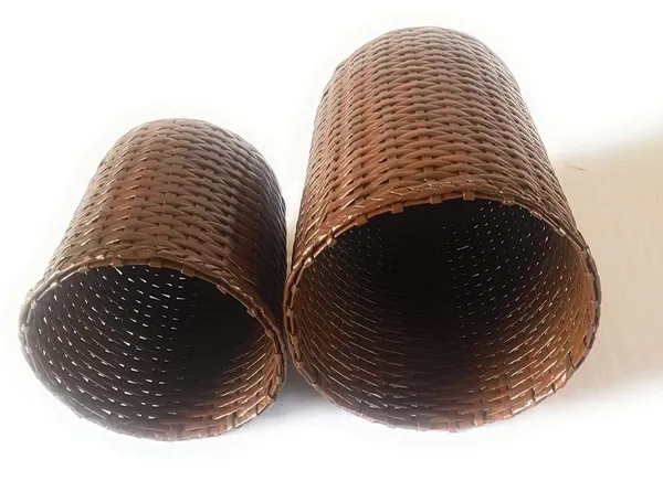 Sonas_Creation,_Set_of_2_Dustbins_for_Home,_Large_&_Small,_11_&_8_Inch_Tall