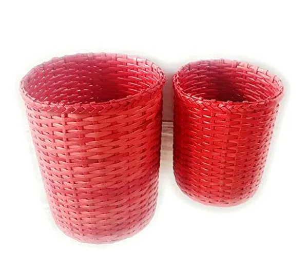 Sonas_Creation_Set_of_Big_&_Small_Dustbin_for_Home_Bedroom_11_&_8_Inch_Tall