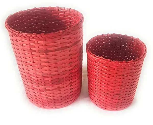 Sonas_Creation_Set_of_Big_&_Small_Dustbin_for_Home_Bedroom_11_&_8_Inch_Tall