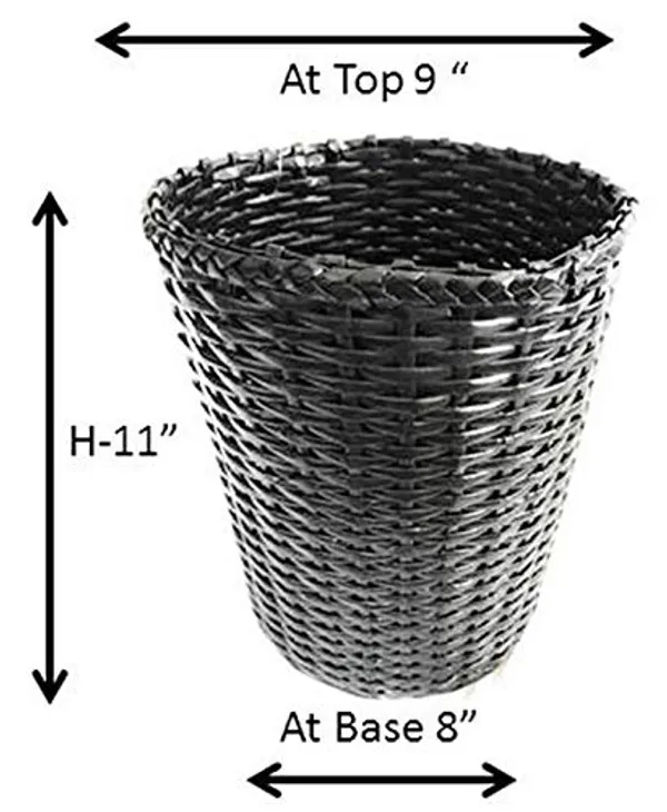 Paperus_Sonas_Creation,_Black_Open-Top_Dustbin_for_Home_10_Ltr_11_inch_Tall
