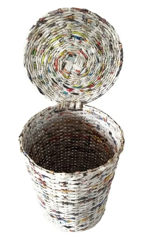 Sonas_Creation,_Dustbin_with_Lid_for_Home,_11_Inch_Tall,_Waste_Paper_Basket