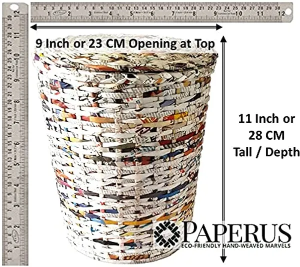 Sonas_Creation,_Dustbin_with_Lid_for_Home,_11_Inch_Tall,_Waste_Paper_Basket