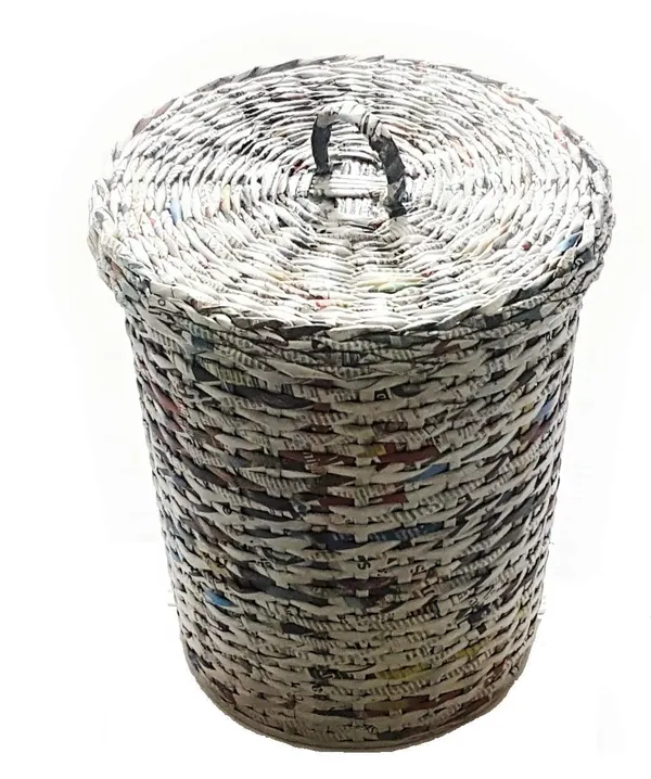 Sonas_Creation,_Waste_Basket_with_Lid_for_Bedroom,_11_Inch_Tall,_Dustbin