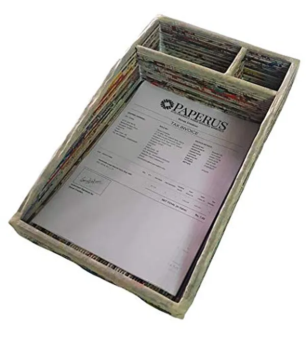 Sonas_Creation_Paperus,_Natural_Stationary_Organizer,_for_Office_Desk,_Study_Table_to_Hold_A_4_Size_Sheets,_Eco-Friendly,_Handmade,_of_Paper_Ropes,_in_Inch_Height_3.5,_Length_16,_Width_8.5