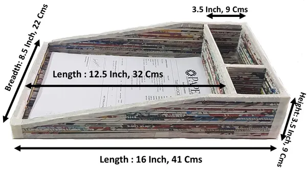 Sonas_Creation_Paperus,_Natural_Stationary_Organizer,_for_Office_Desk,_Study_Table_to_Hold_A_4_Size_Sheets,_Eco-Friendly,_Handmade,_of_Paper_Ropes,_in_Inch_Height_3.5,_Length_16,_Width_8.5