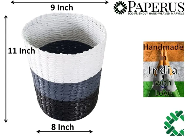 Sonas_Creation,_Big_Dustbin_for_Bedroom,_11_Inch_Tall_Waste_Basket_for_Home