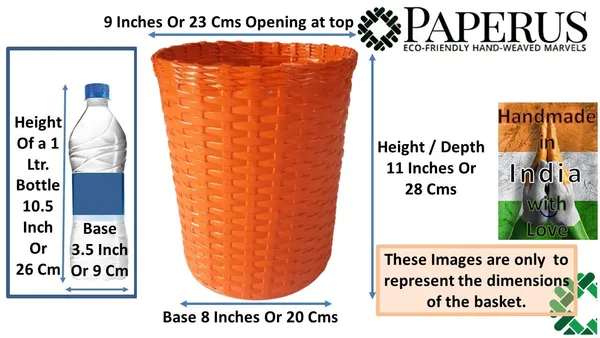 Sonas_Creation,_Big_Dustbin_for_Bedroom,_Waste_Basket_for_Home_11_Inch_Tall