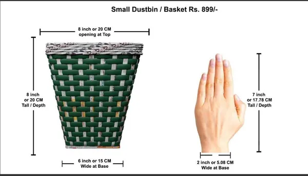 Sonas_Creation,_SMALL_Dustbin_for_Bedroom,_Waste_Basket_for_Home,_8_in_Tall