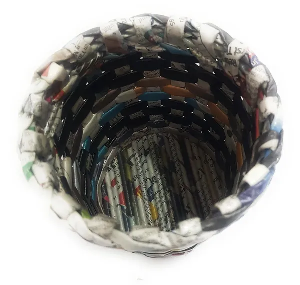 Sonas_Creation_Paperus,_Pen_Stand,_Pencil_Holder,_Pen_Holder,_Makeup_Brushes,_5_Inch_or_13_CMs_in_Height,_4.5_Inch_or_11_CMs_Opening_at_Top,_Eco-friendly,_Handmade,_of_Paper_Ropes