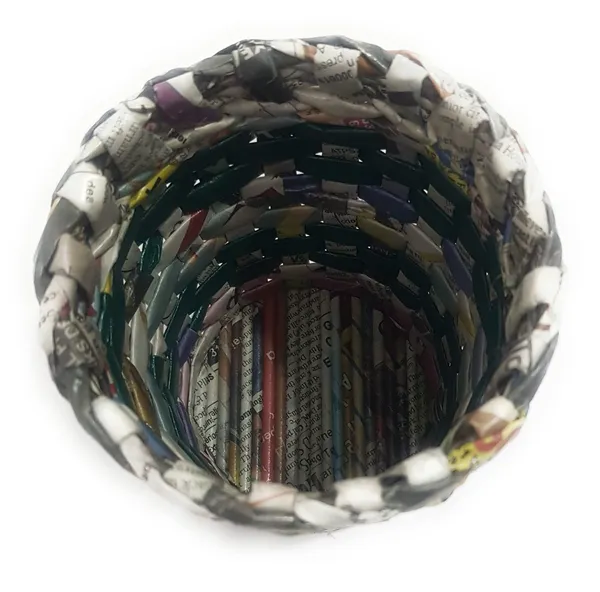 Sonas_Creation_Paperus,_Pen_Stand,_Pencil_Holder,_Pen_Holder,_Makeup_Brushes,_5_Inch_or_13_CMs_in_Height,_4.5_Inch_or_11_CMs_Opening_at_Top,_Eco-friendly,_Handmade,_of_Paper_Ropes