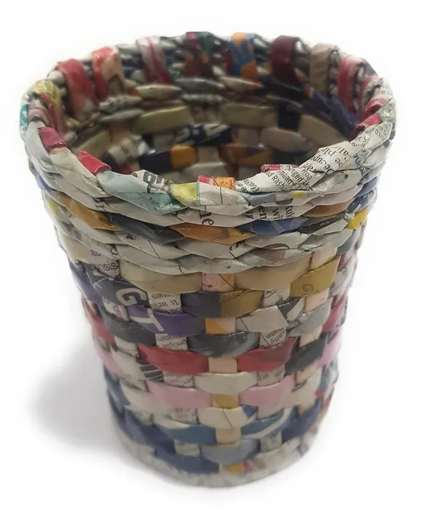 Sonas_Creation_Paperus,_Pen_Stand,_Pencil_Holder,_Pen_Holder,_Makeup_Brushes,_5_Inch_or_13_CMs_in_Height,_4.5_Inch_or_11_CMs_Opening_at_Top,_Eco-friendly,_Handmade,_of_Paper_Ropes