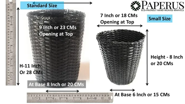 Paperus,_Set_of_Big_&_Small_Dustbin_for_Home,_Waste_Basket_11_&_8_Inch_Tall
