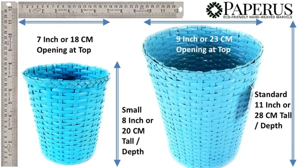 Paperus,_Set_of_Big_&_Small_Dustbin_for_Home,_Waste_Basket_11_&_8_Inch_Tall