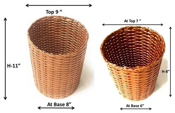 Paperus,_Set_of_Big_&_Small_Dustbin_for_Home,_Waste_Basket_11_&_8_Inch_Tall
