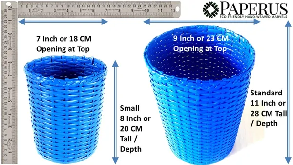Paperus,_Set_of_Big_&_Small_Dustbin_for_Home,_Waste_Basket_11_&_8_Inch_Tall