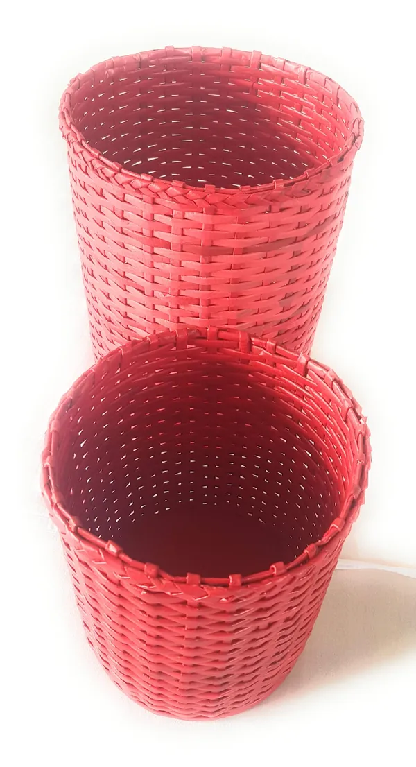 Paperus,_Set_of_Big_&_Small_Dustbin_for_Home,_Waste_Basket_11_&_8_Inch_Tall