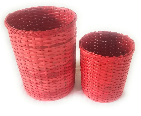 Paperus,_Set_of_Big_&_Small_Dustbin_for_Home,_Waste_Basket_11_&_8_Inch_Tall