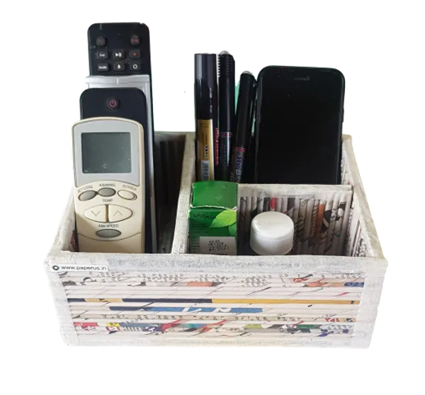 Sonas_Creation_Paperus,_Small,_Multipurpose_Organizer,_for_Stationary,_Bedside_Table_or_Study_Table_or_Office_Table,_Handmade_of_Paper_Ropes_Length_8_Inch,_Width_6_Inch_&_Depth_or_Height_3_Inch