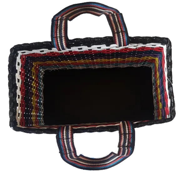 Paperus,_Multicolor_Large_Lunch_Bag,_Picnic_Basket,_Carry_Bag,_Tiffin_Basket_for_Office,_Eco-Friendly,_Handmade,_of_Paper_Ropes_11_in_Tall_14_in_Length_7_in_Wide_Base